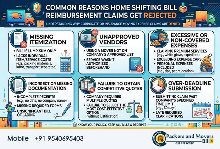 Common Reasons Packers and Movers Claim Get Rejected